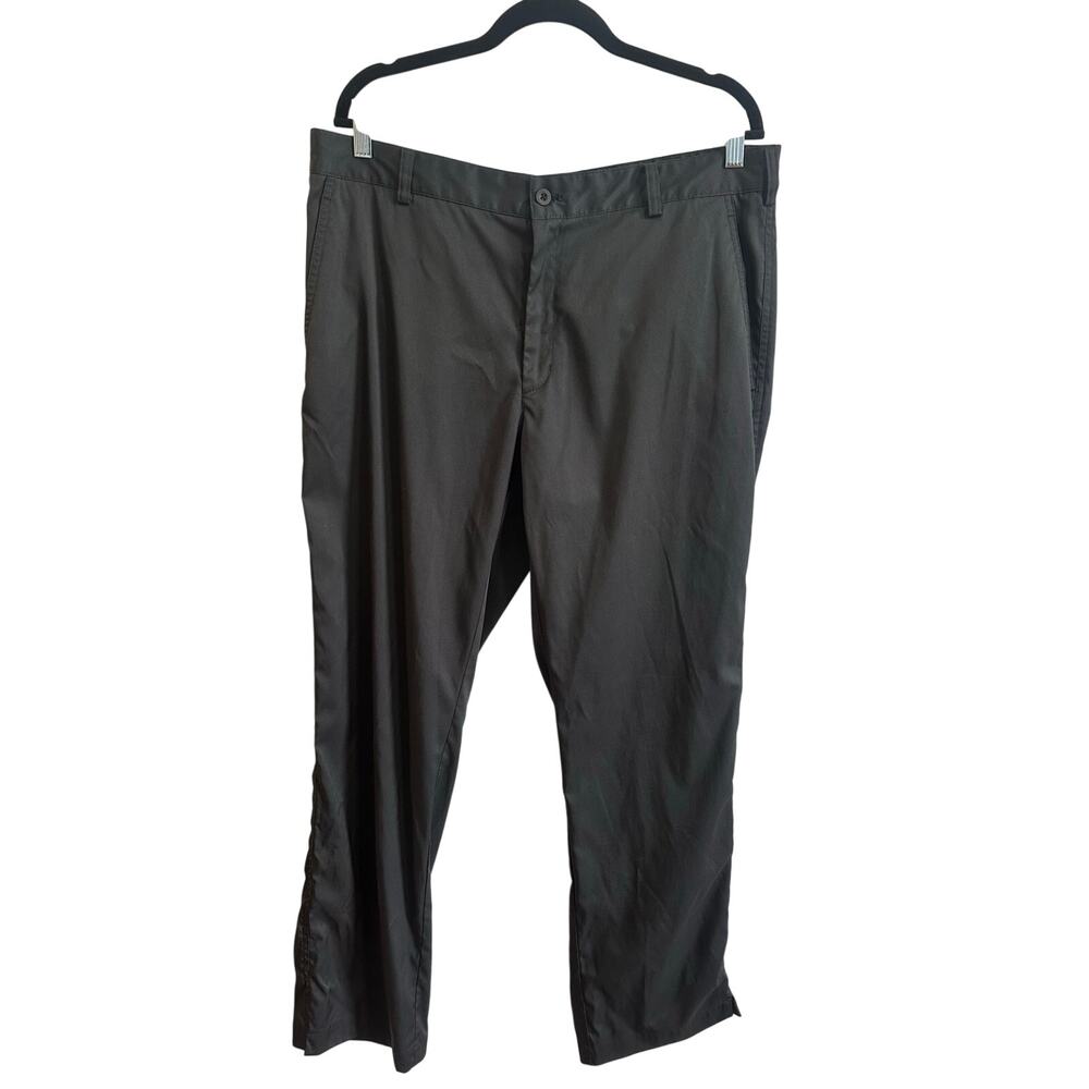 Nike Dri-Fit Tech Golf Pants Dark Gray Flat Front Sz 36x32 Mens Performance